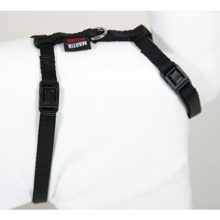 Harnais chat nylon noir 1-35/50 cm