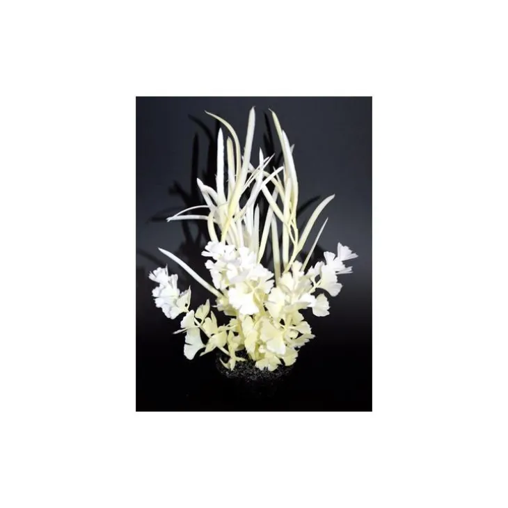 Herbe papillon blanche en plastique