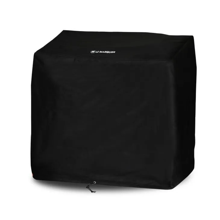 Housse pour plancha ou barbecue sur chariot 60 cm en polyester enduit PVC noir - 105 x 60 x 90 cm