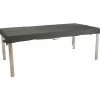 Housse pour plateau rectangulaire coloris gris en coton polyester - 160 x 90 cm