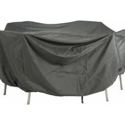 Housse pour table et fauteuil coloris gris en polyester Stern - 300 x 220 x 90 cm