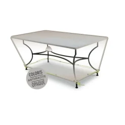 Housse table rectangulaire 8-10 pers. de coloris anthracite en polyester