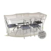 Housse table rectangulaire + chaises 6-8 pers. de coloris anthracite