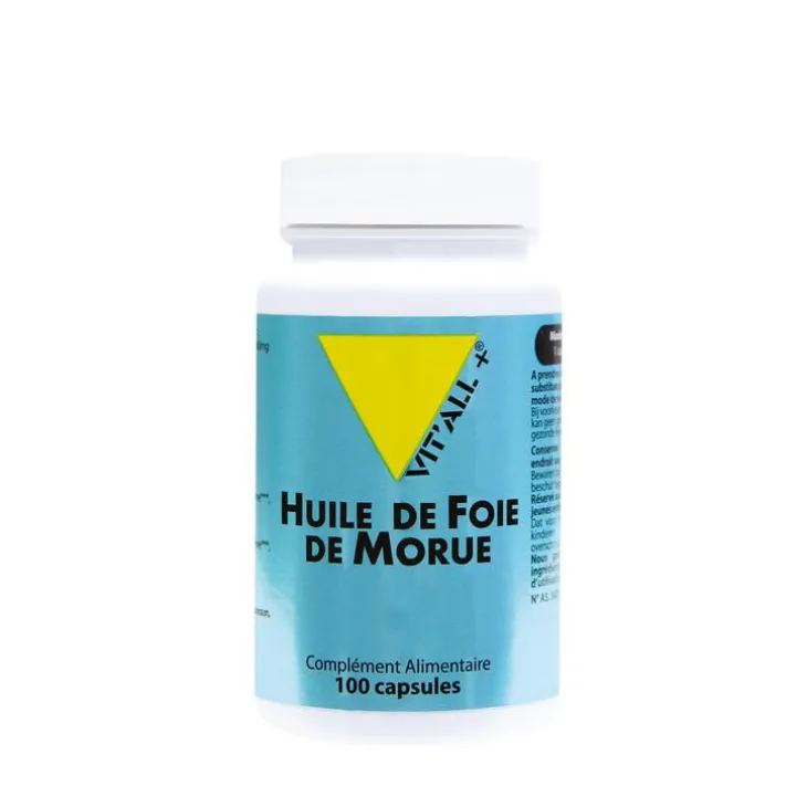 Huile de foie de morue vit’all + en format de 100 capsules
