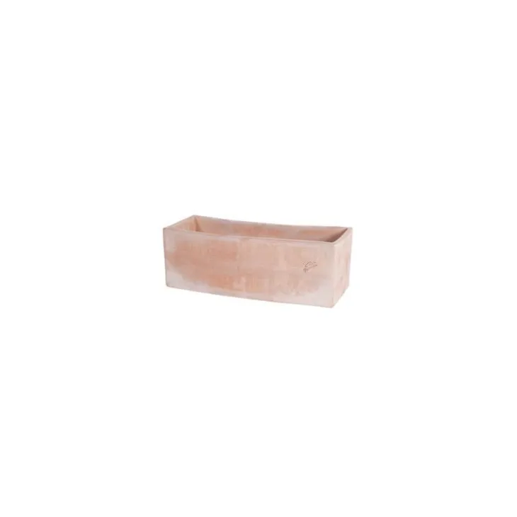 Jardinière contemporaine en terre claire 29x12x12 cm