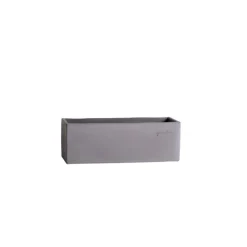 Jardinière contemporaine en terre grise 40x17x16 cm