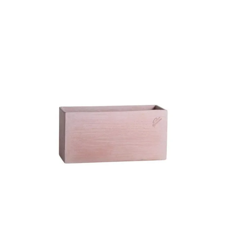 Jardinière haute en terre claire 62x26x34 cm