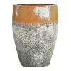 Jarre en grès émaillé gris/jaune miel Decolines Leon - Ø 59 x H 68 cm