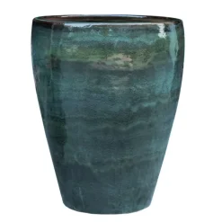 Jarre en grès émaillé vert Amande Decolines Littoral - Ø 50 x H 63 cm