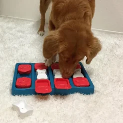 Jeu d'intelligence pour chien coloris multicolore Nina Ottosson Treat Brick niveau 2