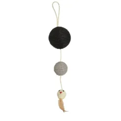 Jouet à griffer pour chat coloris noir Bobby Plume - 55 x 12 cm