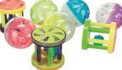 Jouet balle ou rouleau en plastique avec clochette Trixie - Ø 4,5 cm