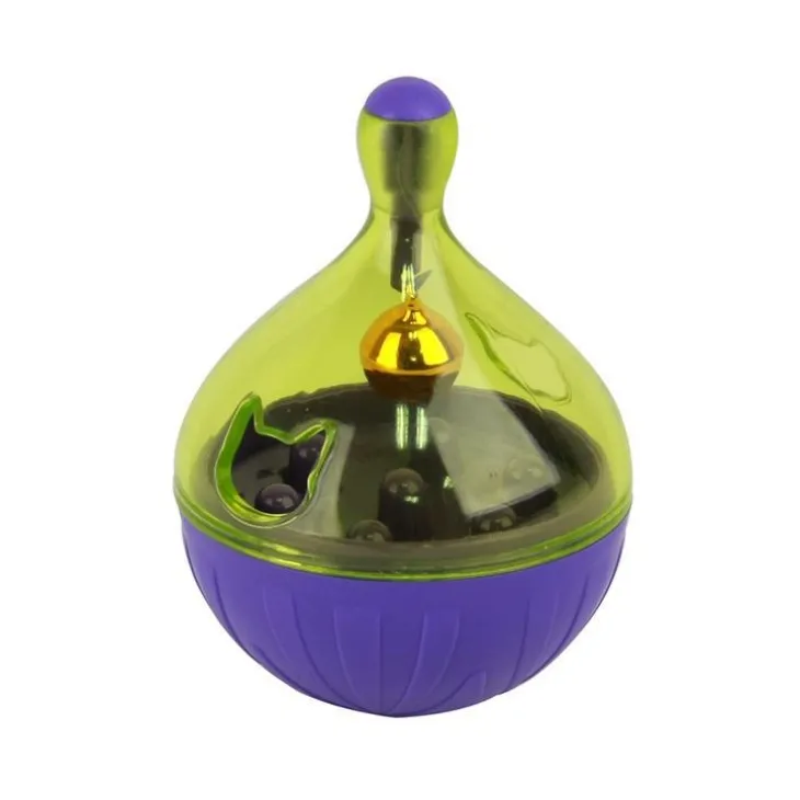 Jouet distributeur Culbuto IQ Jaune et violet pour chat