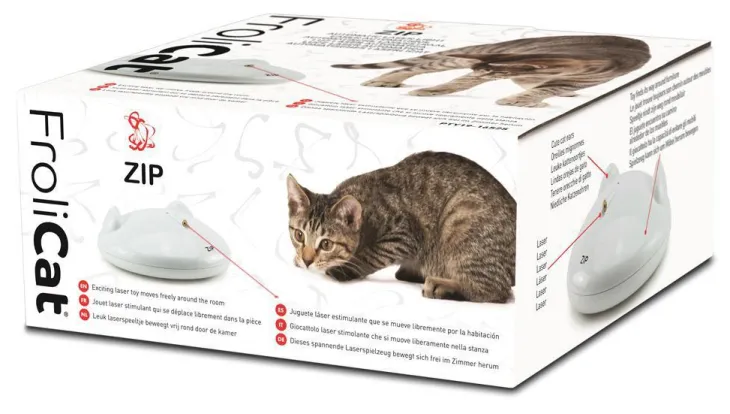 Jouet électronique pour chat coloris blanc Zip Laser PetSafe Frolicat