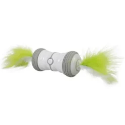 Jouet électronique pour chat coloris blanc double spinner EBI