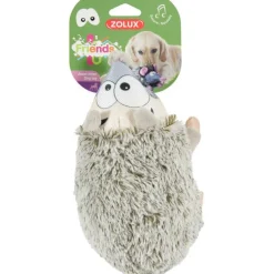 Jouet peluche sonore hérisson gris 37x16x15 cm