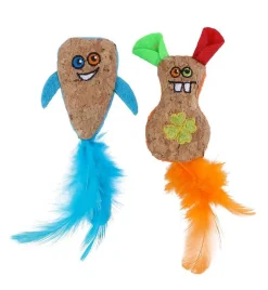 Jouet pour chat coloris multicolore Wouapy Stranger Le Duo - 8 x 7,5 x 2 cm