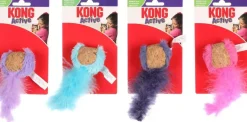 Jouet pour chat cork ball coloris multicolore Kong