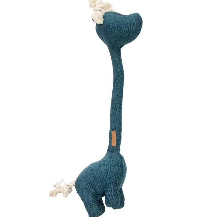 Jouet pour chien coloris bleu peluche girafe D&D Home George - 20 x 10 x 52 cm