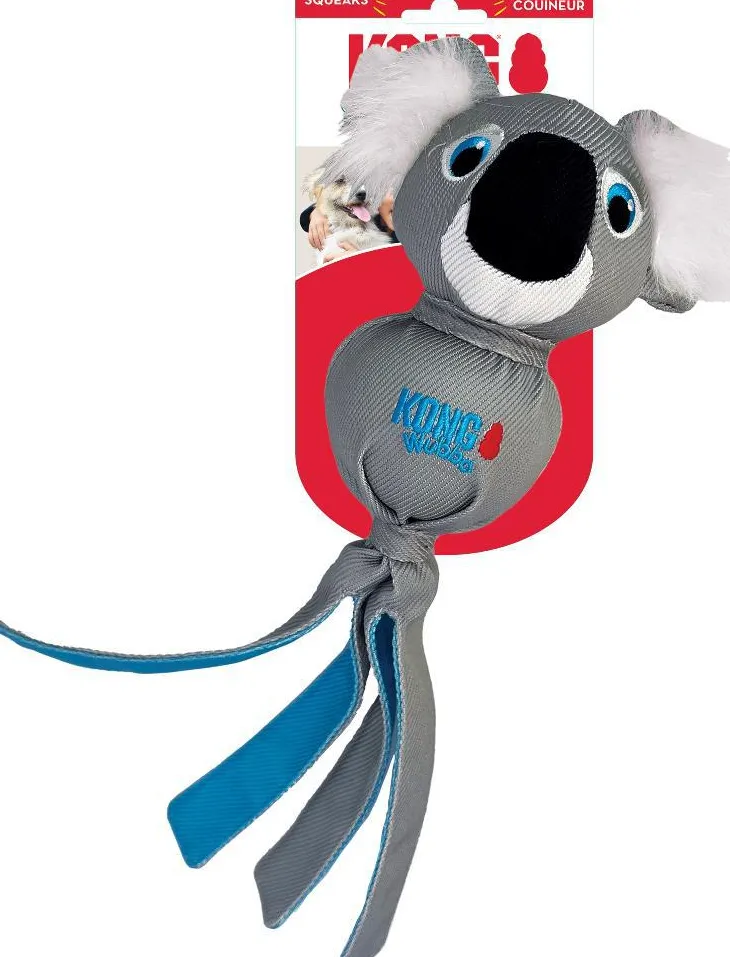 Jouet pour chien coloris bleu Wubba Zoo Koala Kong - Taille L