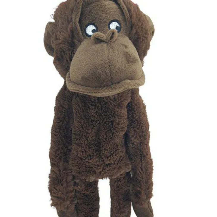 Jouet pour chien coloris marron peluche singe Flamingo Madina - Taille L 29 x 21 x 106 cm