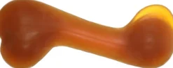 Jouet pour chien en caoutchouc naturel coloris marron os Flamingo Rubba - Taille 14 x 5,5 x 3,8 cm