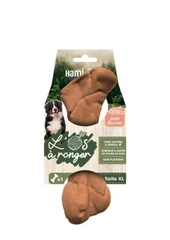 Jouet pour chien os à ronger goût bacon naturel et végétal Hami form - Taille XL