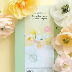 Kit créatif fleurs en papier crépon La Petite Épicerie - 21 x 3 x 15 cm