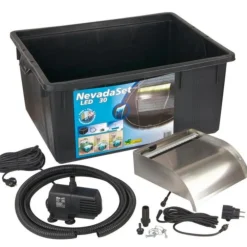 Kit lame d'eau éclairée 30 LED, UBBINK Nevada Set - 13x30x33cm, livraison incluse