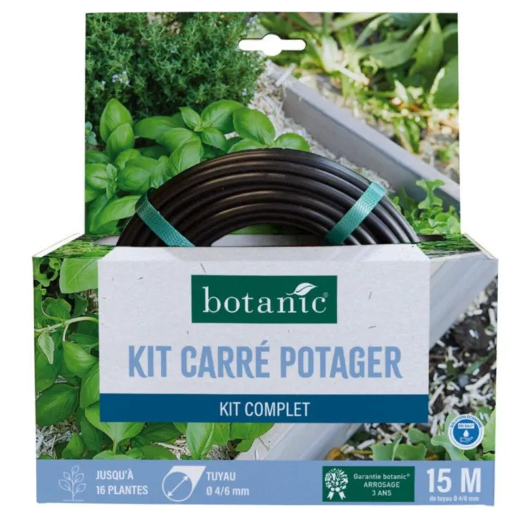 Kit pour carré potager botanic® - Arrosage goutte à goutte