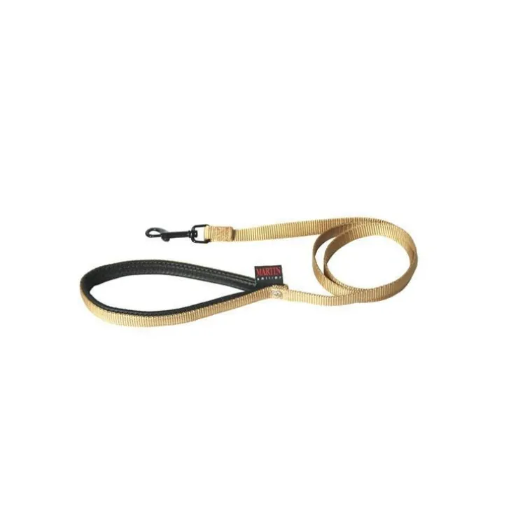 Laisse chien nylon 25mm / 120cm beige