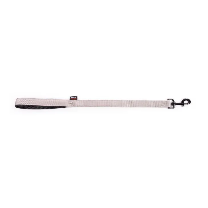Laisse double grise taille 25/60 en nylon