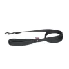 Laisse double noire Martin Sellier. 25 mm x 120 cm