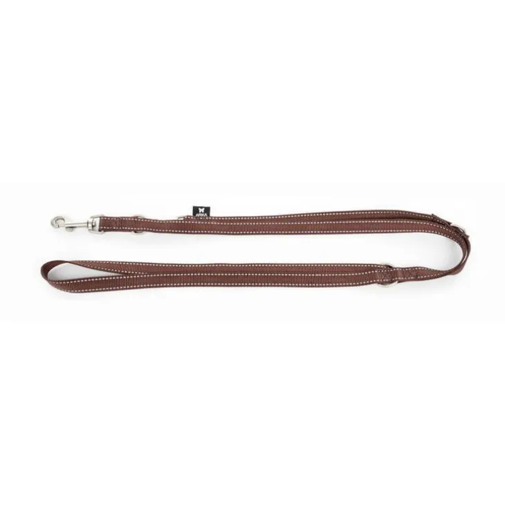 Laisse multi-positions Neo+ marron pour chien 2x200 cm