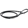 Laisse pour chien noire simili cuir Strass Petmini Wouapy – 10 mm x 1,2 m