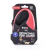 Laisse rétractable 2 Soft sangle coloris noir et rouge - XS