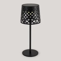 Lampe solaire Gretita coloris noir effet blanc chaud en métal Newgarden - Ø 10 x 30 cm