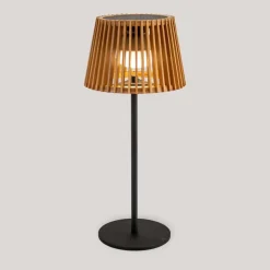 Lampe solaire Okinawa coloris marron effet blanc chaud en métal Newgarden - 20 à 30 cm