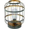 Lanterne de table solaire en métal et verre 10 lumens Cambridge - Ø 18 x 23,5 cm