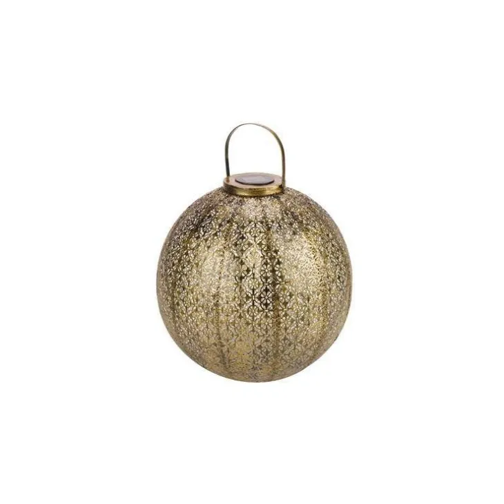 Lanterne solaire Giant Damasque or à LED blanc Ø 37 H 39 cm