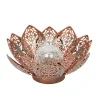 Lanterne solaire Lotus Damasque coloris marron effet blanc froid en métal Smartgarden - 11 x 28 x 28 cm