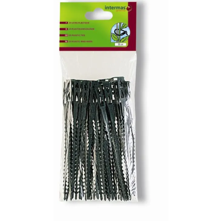Lien plastique coloris vert 17 cm