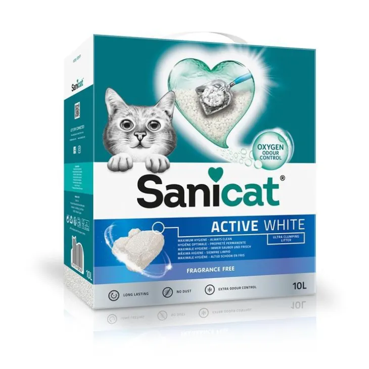 Litière pour chat Sanicat Active White – 10 L