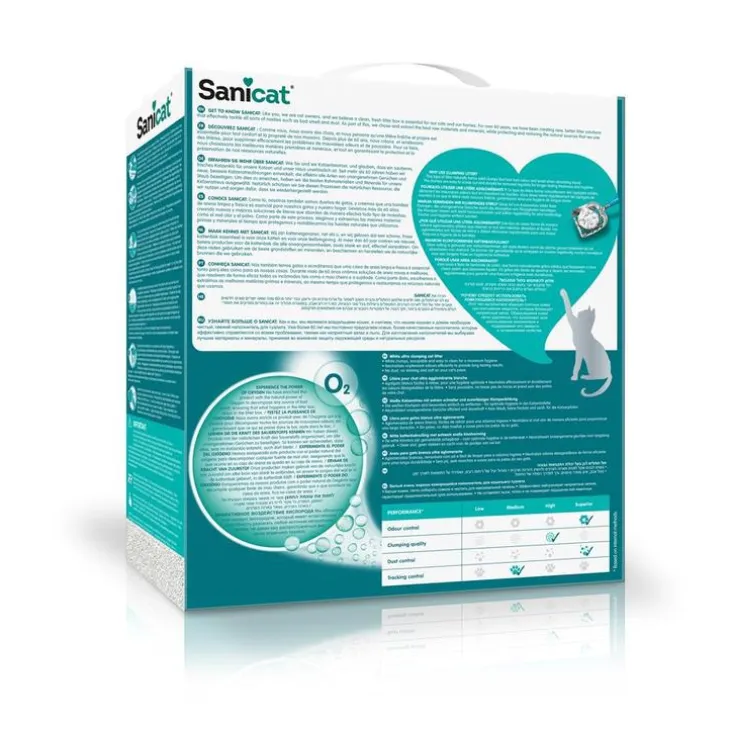 Litière pour chat Sanicat Active White – 10 L