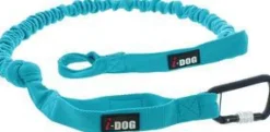 Longe de traction pour chien puissant coloris bleu I-Dog Canicross Opale ALM - 190 cm