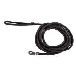 Longe ronde pour chien coloris noir 1,3 cm x 5 m