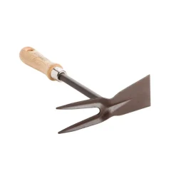 Lot d'outils à main pour le jardin coloris marron (transplantoir, serfouette, griffe) botanic® - 3 outils