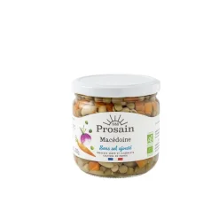 Macédoine bio sans sel ajouté en bocal de 345 g