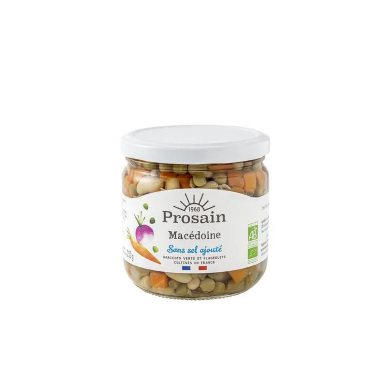 Macédoine bio sans sel ajouté en bocal de 345 g