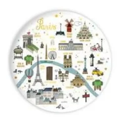 Magnet Plan de Paris Cartes d'Art - Ø 5,6 cm